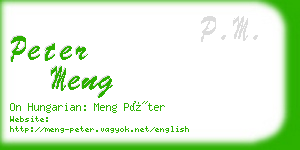 peter meng business card